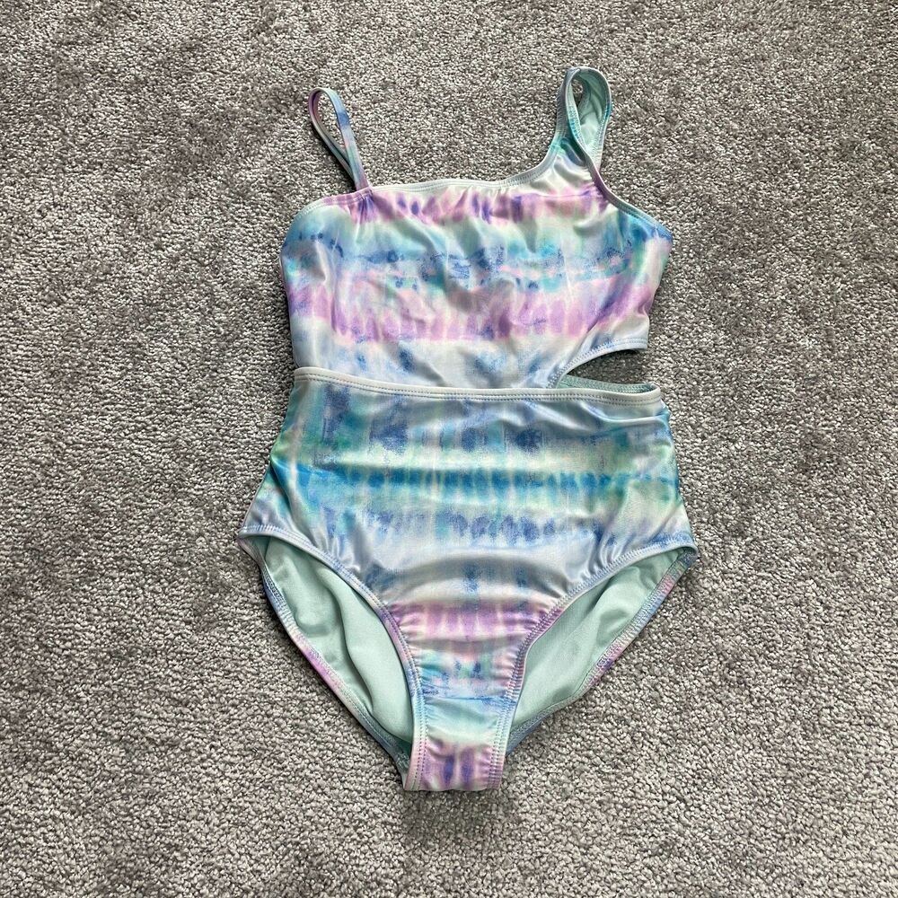 Wonder Nation Swimsuit Girl Medium 7-8 Multicolor Mermaid Bathing Suit One Piece